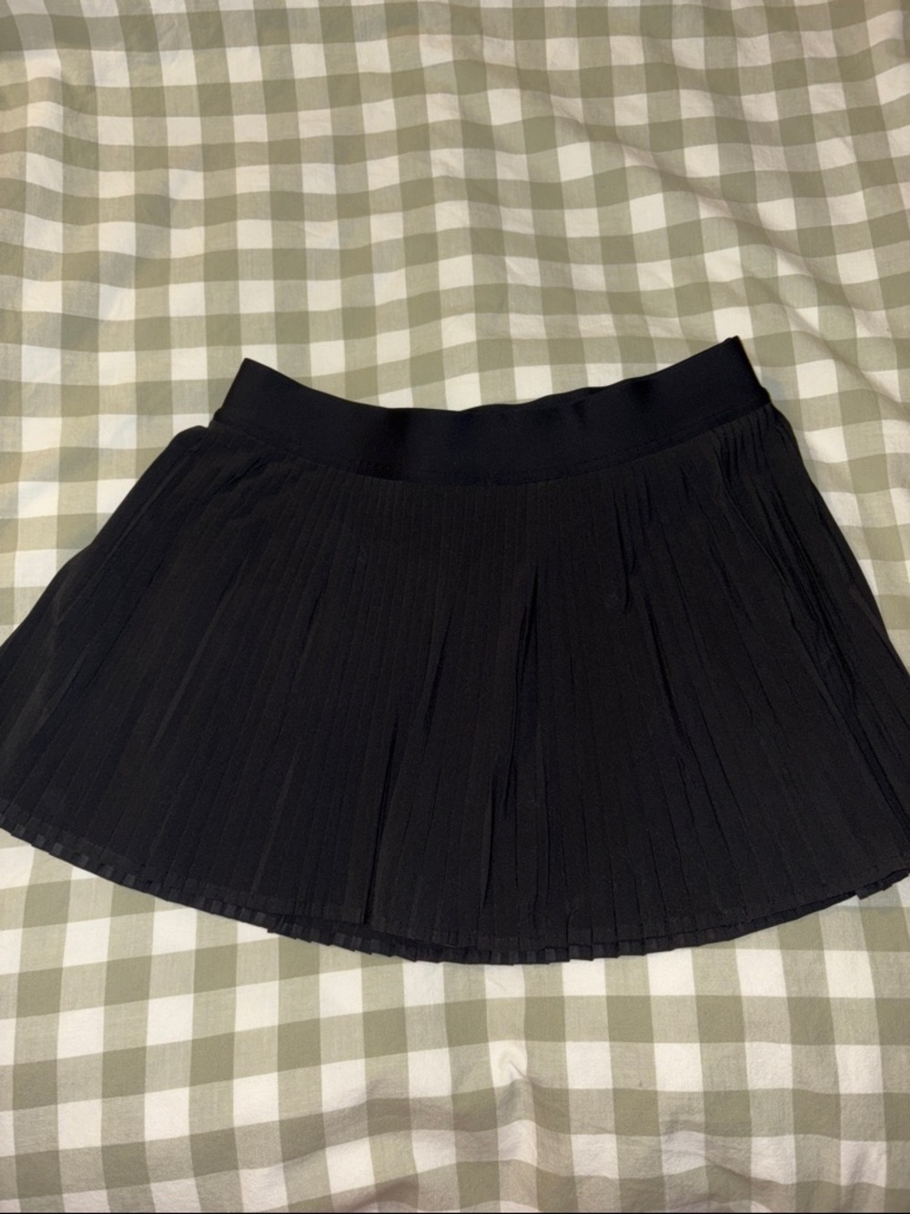 lululemon athletica Black Pleated Skater Mini Skirt